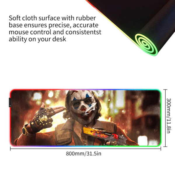 The Joker XXL RGB Gaming Mouse Mat